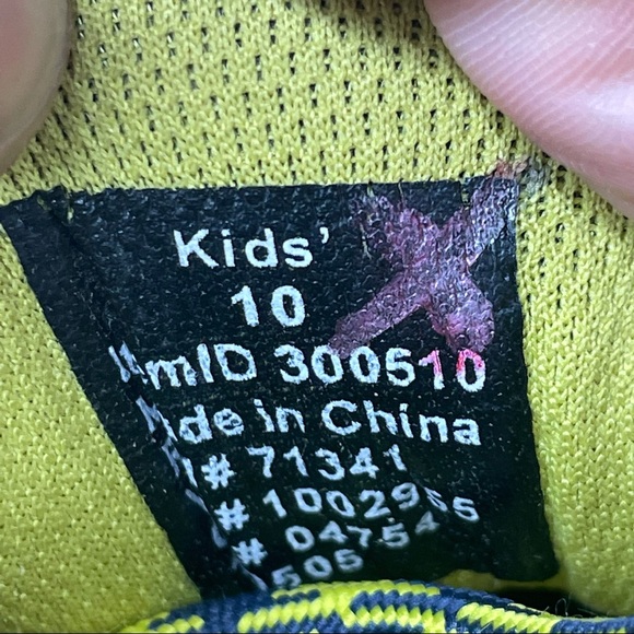 LLBean Toddler Boy’s 10 Blue/Yellow Fabric Athletic Lace Up Hiking Sneakers - Picture 6 of 12